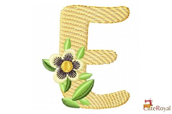 Floral Letter E – Monogram