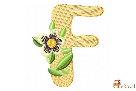 Floral Letter F – Monogram