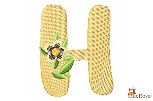 Floral Letter H – Monogram