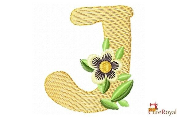 Floral Letter J – Monogram