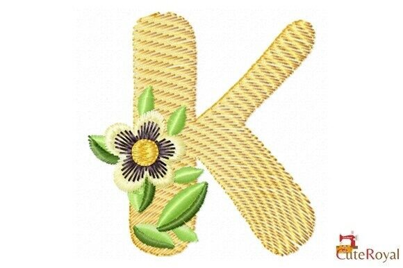 Floral Letter K – Monogram