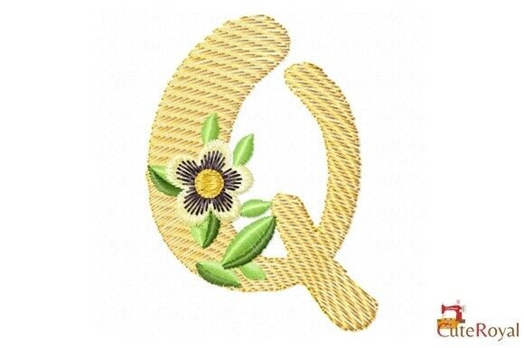 Floral Letter Q – Monogram