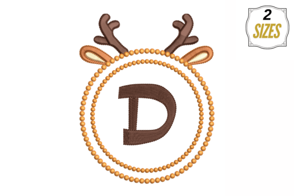 Letter D in Cute Frame
