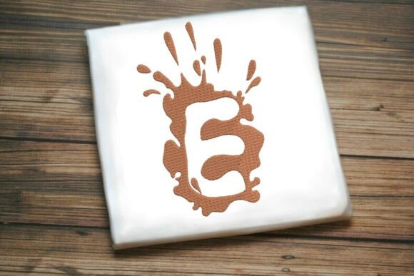 Paint Splash Uppercase Monogram E