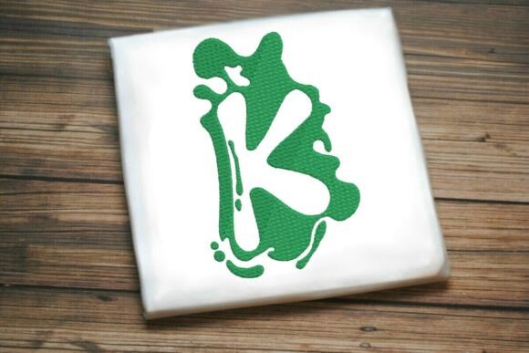 Paint Splash Uppercase Monogram K
