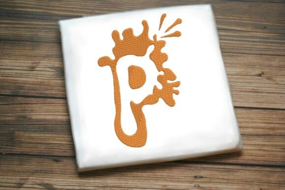Paint Splash Uppercase Monogram P