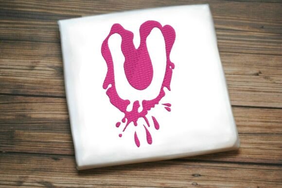 Paint Splash Uppercase Monogram U