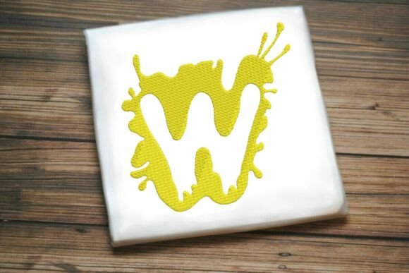 Paint Splash Uppercase Monogram W