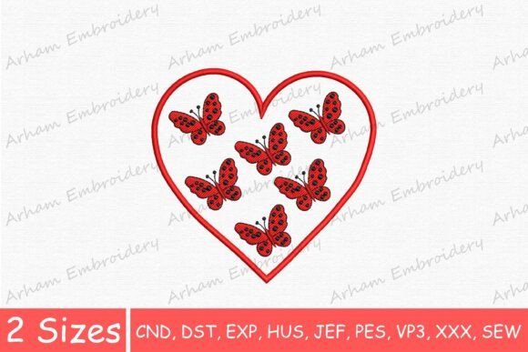 Red Butterfly Heart