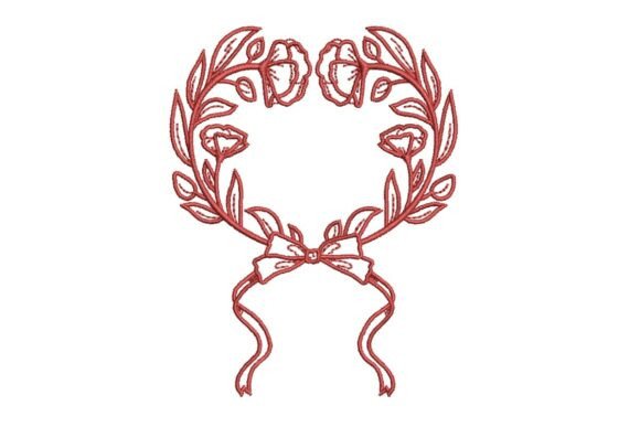 Red Poppy Bow Wreath