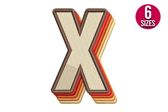 Retro Alphabet Letter X