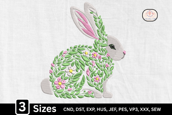 Spring Floral Easter Bunny