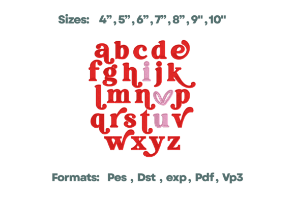 Valentine’s Day Alphabet Font Art